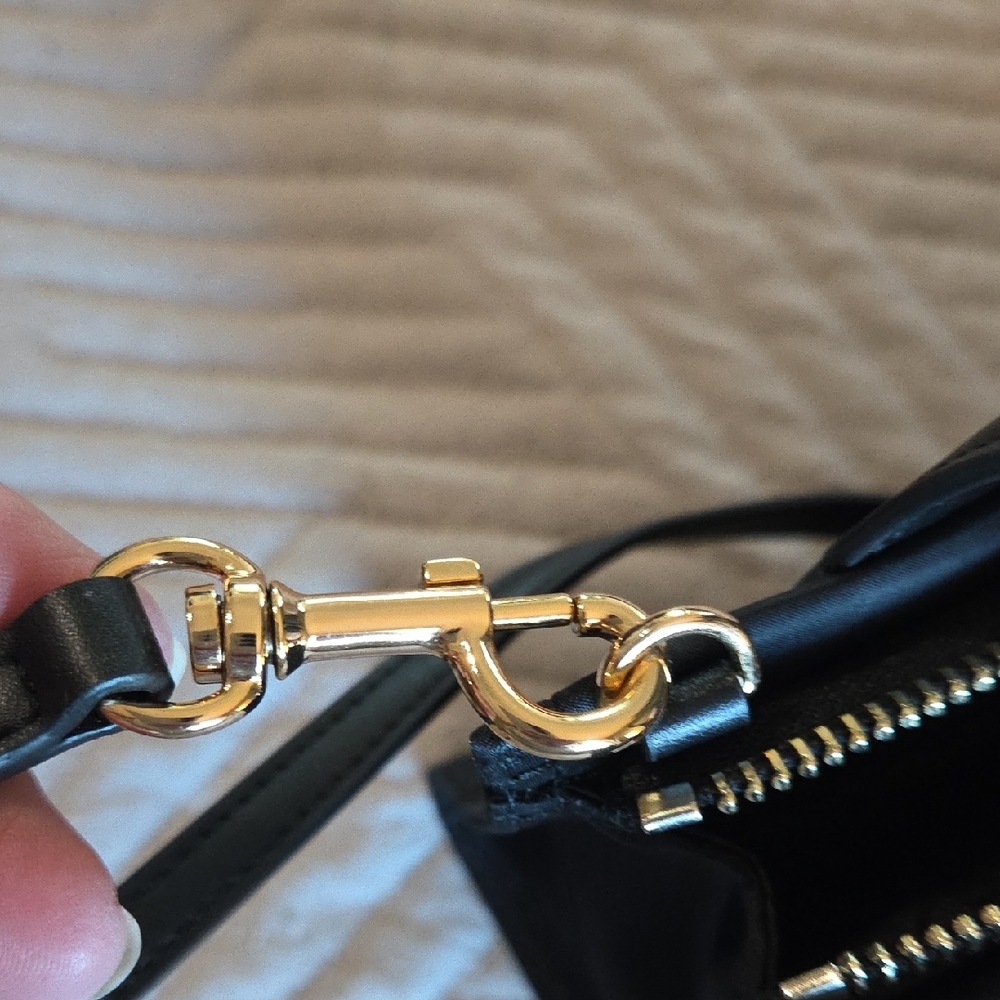 Tory Burch Black Mini Bag with Gold Accents - Picture 5 of 7
